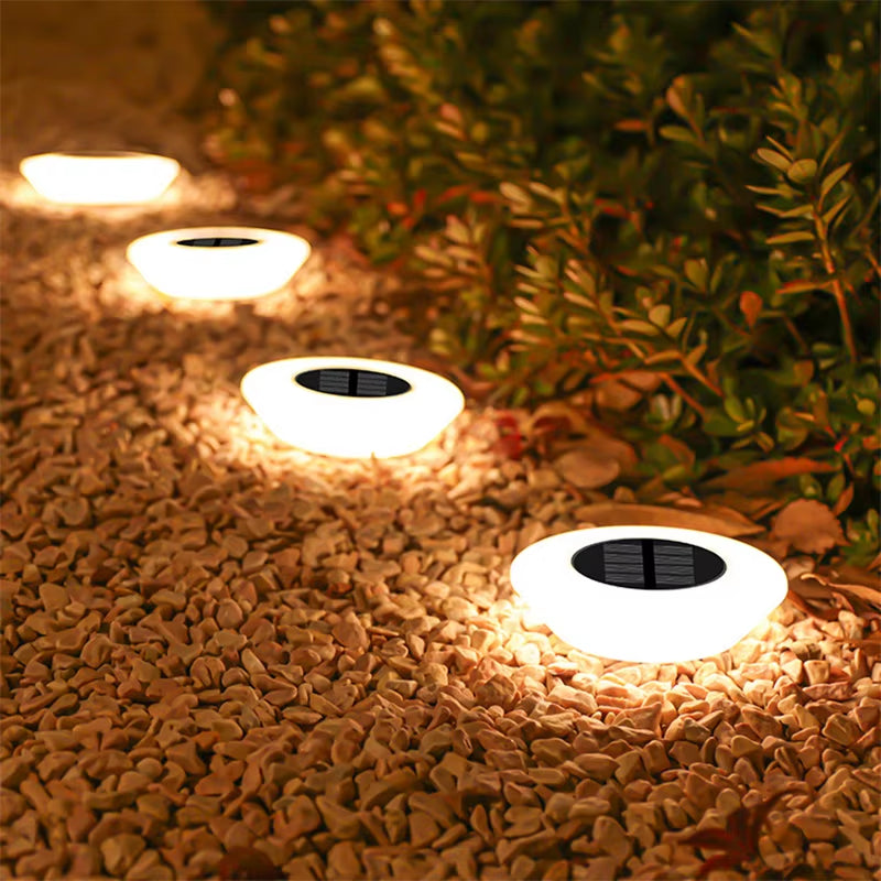 1/4Pack Solar Ground Lights,14Led Waterproof Outdoor Landscape Light,Led Lawn Lamp, for Garden Pathway Yard Deck Winter Decor