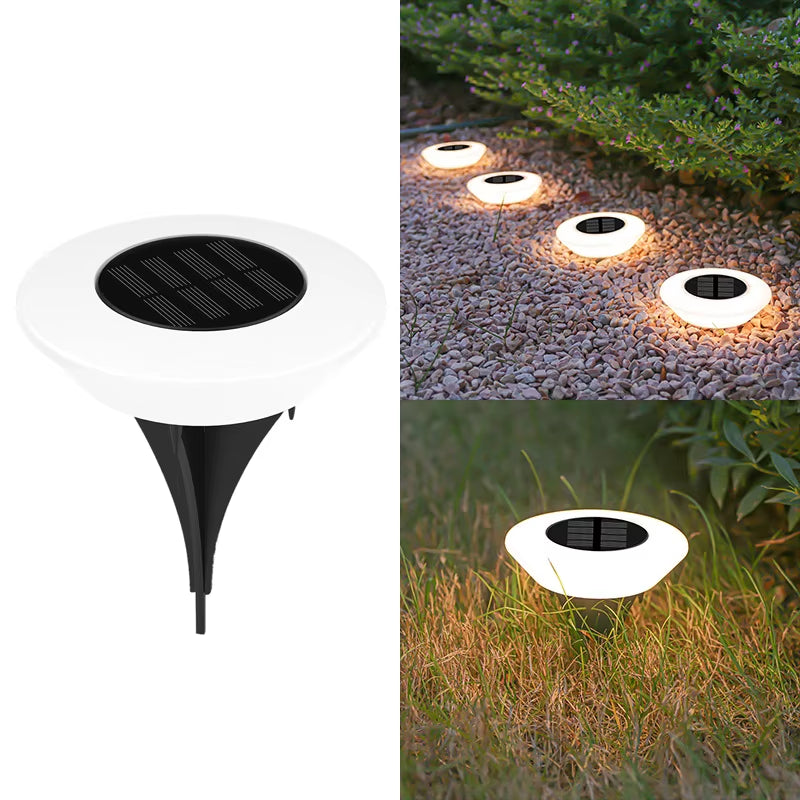 1/4Pack Solar Ground Lights,14Led Waterproof Outdoor Landscape Light,Led Lawn Lamp, for Garden Pathway Yard Deck Winter Decor