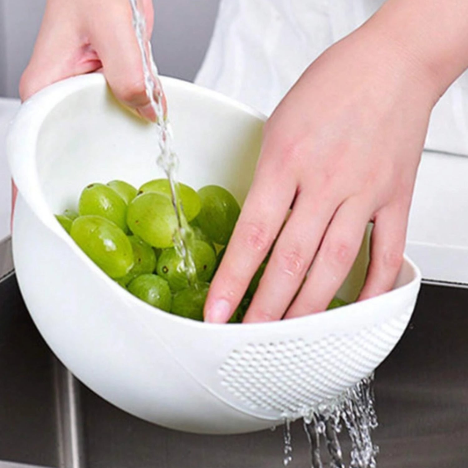 Rice Washing Filter Strainer Basket Sieve Fruit Vegetable Bowls Drainer NEW!!