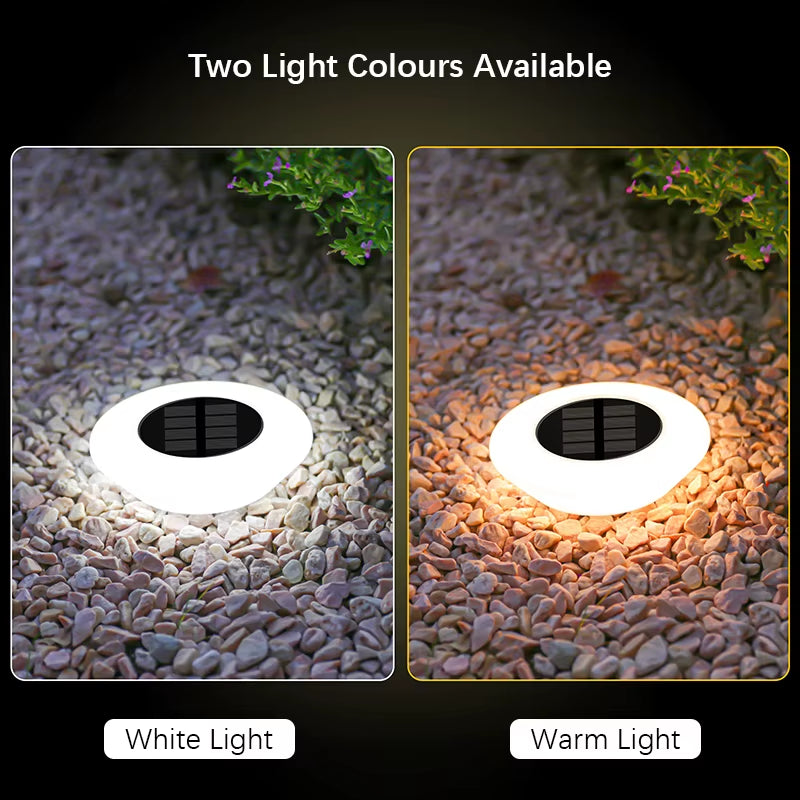 1/4Pack Solar Ground Lights,14Led Waterproof Outdoor Landscape Light,Led Lawn Lamp, for Garden Pathway Yard Deck Winter Decor