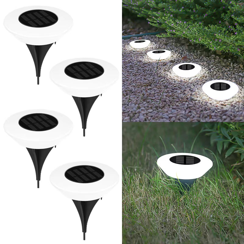 1/4Pack Solar Ground Lights,14Led Waterproof Outdoor Landscape Light,Led Lawn Lamp, for Garden Pathway Yard Deck Winter Decor